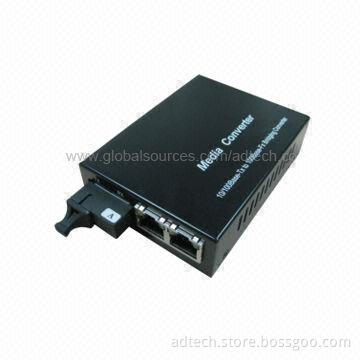 Single Fiber Media Converter, 10/100Base-TX to FX WDM Converter SM 1310nm 40Km SC